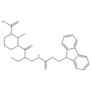 1-{2-[({[(9H-fluoren-9-yl)methoxy]carbonyl}amino)methyl]butanoyl}-2-methylpiperidine-3-carboxylic acid结构式