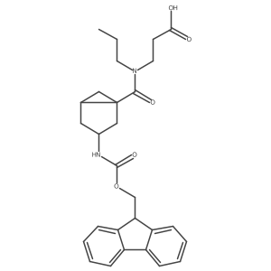 3-{1-[3-({[(9H-fluoren-9-yl)methoxy]carbonyl}amino)bicyclo[3.1.0]hexan-1-yl]-N-propylformamido}propanoic acid Structure