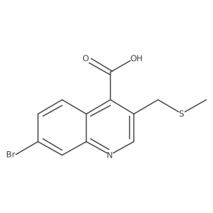 7-Bromo-3-[(methylsulfanyl)methyl]quinoline-4-carboxylic acid Structure
