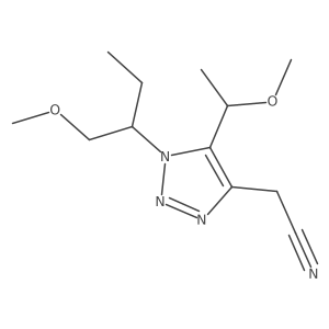2-[1-(1-methoxybutan-2-yl)-5-(1-methoxyethyl)-1H-1,2,3-triazol-4-yl]acetonitrile结构式