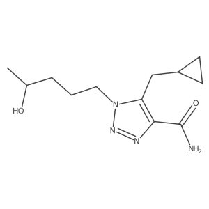 5-(cyclopropylmethyl)-1-(4-hydroxypentyl)-1H-1,2,3-triazole-4-carboxamide结构式