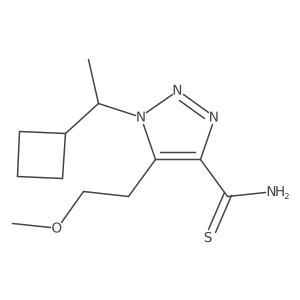 1-(1-cyclobutylethyl)-5-(2-methoxyethyl)-1H-1,2,3-triazole-4-carbothioamide Structure
