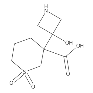 3-(3-Hydroxyazetidin-3-yl)-1,1-dioxo-1lambda6-thiane-3-carboxylic acid Structure