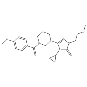 4-cyclopropyl-3-(1-(4-methoxybenzoyl)piperidin-3-yl)-1-(2-methoxyethyl)-1H-1,2,4-triazol-5(4H)-one Structure
