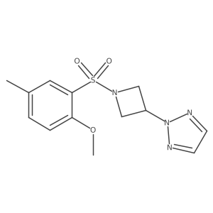 2-[1-(2-methoxy-5-methylbenzenesulfonyl)azetidin-3-yl]-2H-1,2,3-triazole Structure