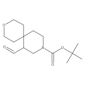 tert-Butyl 7-formyl-3-oxa-9-azaspiro[5.5]undecane-9-carboxylate Structure