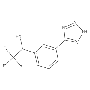 (1S)-2,2,2-trifluoro-1-[3-(1H-1,2,3,4-tetrazol-5-yl)phenyl]ethan-1-ol结构式