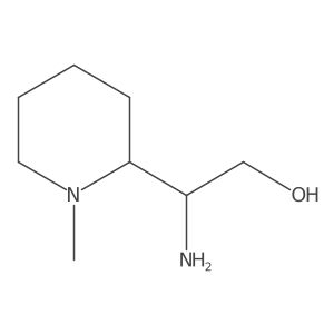 (2S)-2-amino-2-(1-methylpiperidin-2-yl)ethan-1-ol结构式