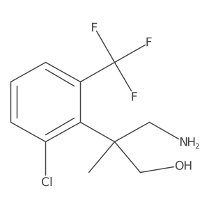 3-Amino-2-[2-chloro-6-(trifluoromethyl)phenyl]-2-methylpropan-1-ol结构式