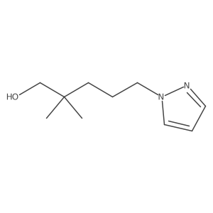 2,2-dimethyl-5-(1H-pyrazol-1-yl)pentan-1-ol Structure
