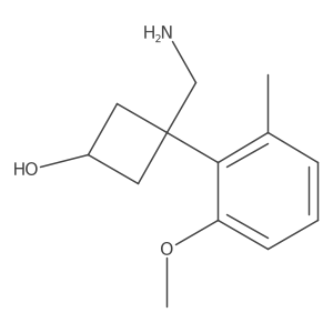3-(Aminomethyl)-3-(2-methoxy-6-methylphenyl)cyclobutan-1-ol Structure