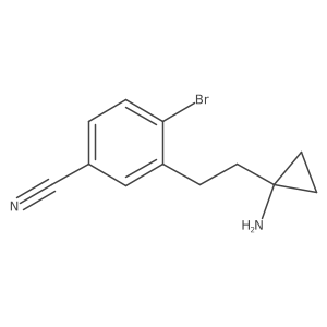 3-[2-(1-Aminocyclopropyl)ethyl]-4-bromobenzonitrile Structure