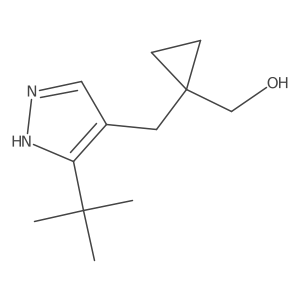 {1-[(3-tert-butyl-1H-pyrazol-4-yl)methyl]cyclopropyl}methanol结构式
