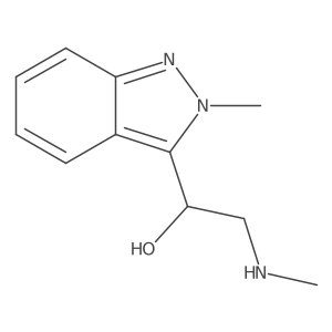 1-(2-methyl-2H-indazol-3-yl)-2-(methylamino)ethan-1-ol结构式