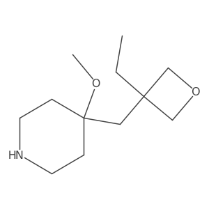 4-[(3-Ethyloxetan-3-yl)methyl]-4-methoxypiperidine Structure