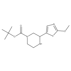 Tert-butyl 3-(2-methoxy-1,3-thiazol-5-yl)piperazine-1-carboxylate结构式