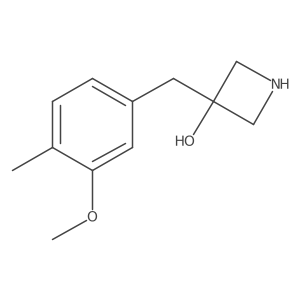 3-[(3-Methoxy-4-methylphenyl)methyl]azetidin-3-ol结构式