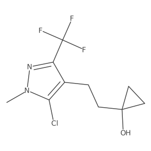 1-{2-[5-chloro-1-methyl-3-(trifluoromethyl)-1H-pyrazol-4-yl]ethyl}cyclopropan-1-ol结构式