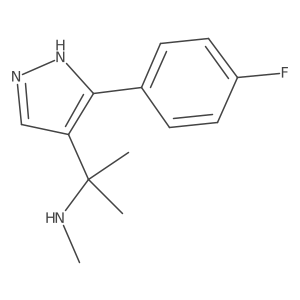 {2-[3-(4-fluorophenyl)-1H-pyrazol-4-yl]propan-2-yl}(methyl)amine结构式