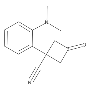 1-[2-(Dimethylamino)phenyl]-3-oxocyclobutane-1-carbonitrile Structure