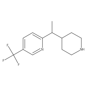 2-[1-(Piperidin-4-yl)ethyl]-5-(trifluoromethyl)pyridine结构式
