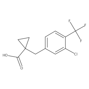 1-{[3-Chloro-4-(trifluoromethyl)phenyl]methyl}cyclopropane-1-carboxylic acid结构式