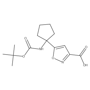 5-(1-{[(Tert-butoxy)carbonyl]amino}cyclopentyl)-1,2-oxazole-3-carboxylic acid Structure