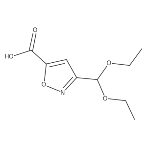 3-(Diethoxymethyl)-1,2-oxazole-5-carboxylic acid结构式