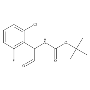 tert-butyl N-[1-(2-chloro-6-fluorophenyl)-2-oxoethyl]carbamate Structure