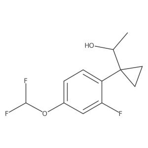 1-{1-[4-(Difluoromethoxy)-2-fluorophenyl]cyclopropyl}ethan-1-ol Structure