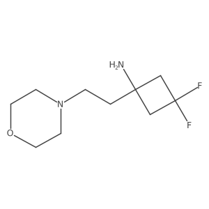 3,3-Difluoro-1-[2-(morpholin-4-yl)ethyl]cyclobutan-1-amine结构式