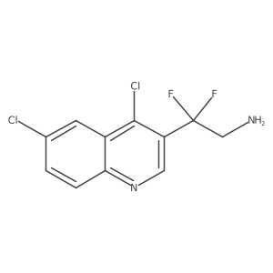 2-(4,6-Dichloroquinolin-3-yl)-2,2-difluoroethan-1-amine结构式