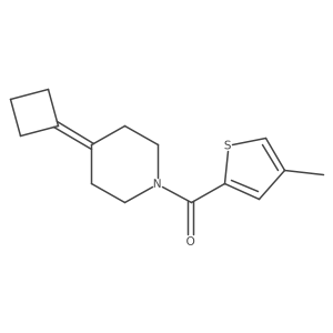 4-Cyclobutylidene-1-(4-methylthiophene-2-carbonyl)piperidine结构式