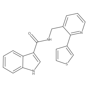 N-{[2-(thiophen-3-yl)pyridin-3-yl]methyl}-1H-indole-3-carboxamide Structure