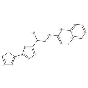 1-(2-Fluorophenyl)-3-{2-[5-(furan-2-yl)thiophen-2-yl]-2-hydroxyethyl}urea Structure