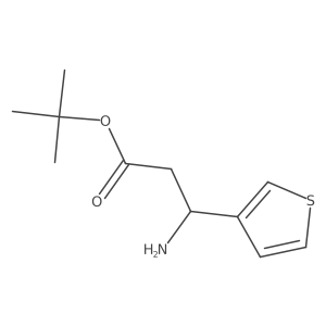 tert-butyl (3R)-3-amino-3-(thiophen-3-yl)propanoate结构式