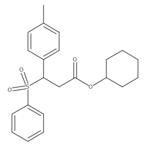 Cyclohexyl 3-(phenylsulfonyl)-3-(p-tolyl)propanoate Structure