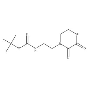 1,1-Dimethylethyl N-[2-(2,3-dioxo-1-piperazinyl)ethyl]carbamate Structure