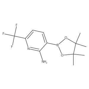 3-(4,4,5,5-Tetramethyl-1,3,2-dioxaborolan-2-yl)-6-(trifluoromethyl)pyridin-2-amine Structure