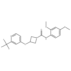 N-(2,4-dimethoxyphenyl)-3-{[2-(trifluoromethyl)pyridin-4-yl]oxy}azetidine-1-carboxamide结构式