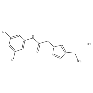 2-[4-(Aminomethyl)triazol-1-yl]-N-(3,5-dichlorophenyl)acetamide;hydrochloride结构式