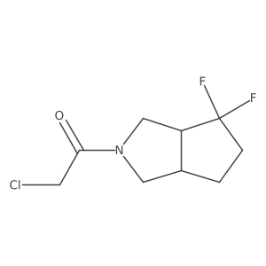 rac-1-[(3aR,6aS)-4,4-difluoro-octahydrocyclopenta[c]pyrrol-2-yl]-2-chloroethan-1-one Structure