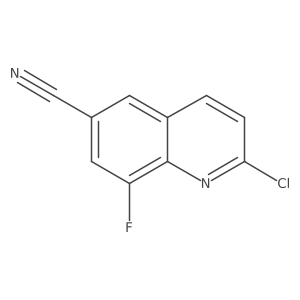 2-Chloro-8-fluoroquinoline-6-carbonitrile Structure