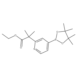 Ethyl 2-methyl-2-(4-(4,4,5,5-tetramethyl-1,3,2-dioxaborolan-2-YL)pyridin-2-YL)propanoate Structure