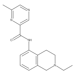 N-(2-ethyl-1,2,3,4-tetrahydroisoquinolin-5-yl)-6-methylpyrazine-2-carboxamide结构式
