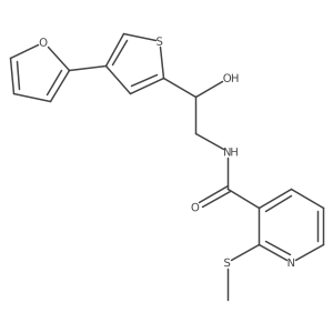 N-{2-[4-(furan-2-yl)thiophen-2-yl]-2-hydroxyethyl}-2-(methylsulfanyl)pyridine-3-carboxamide Structure