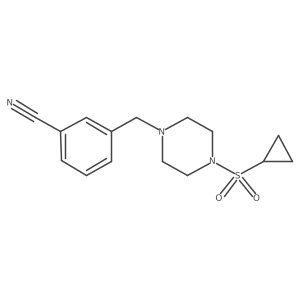 3-{[4-(Cyclopropanesulfonyl)piperazin-1-yl]methyl}benzonitrile结构式