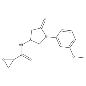 N-[1-(3-methoxyphenyl)-5-oxopyrrolidin-3-yl]oxirane-2-carboxamide结构式