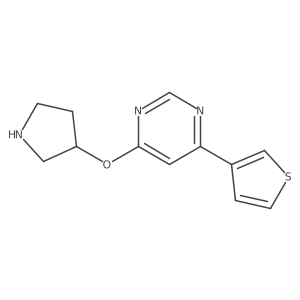 4-(Pyrrolidin-3-yloxy)-6-(thiophen-3-yl)pyrimidine结构式