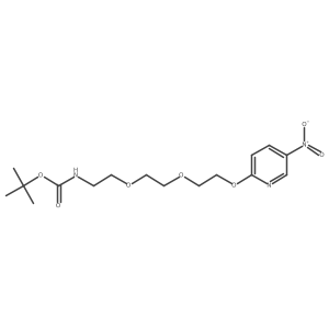 tert-butyl N-[2-(2-{2-[(5-nitropyridin-2-yl)oxy]ethoxy}ethoxy)ethyl]carbamate结构式